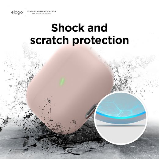 Силиконовый чехол Elago Liquid Hybrid Basic Lovely Pink для AirPods 3 (EAP3RH-LPK)