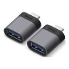 Адаптер Elago Mini Aluminum USB-C to USB-A Adapter Dark Grey (2 Set) (EADP-ALUSBC-DG-2P)