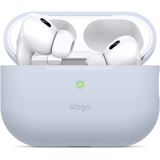 Силиконовый чехол Elago Silicone Base Case Light Blue для AirPods Pro 2 (APP2SC-BASIC-LBL)