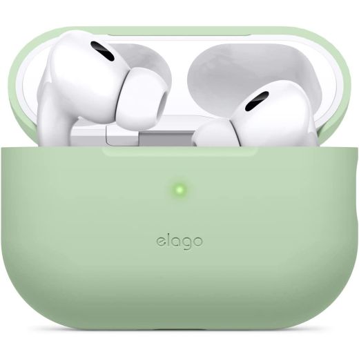 Силіконовий чохол Elago Silicone Base Case Pastel Green для AirPods Pro 2 (APP2SC-BASIC-PGR)