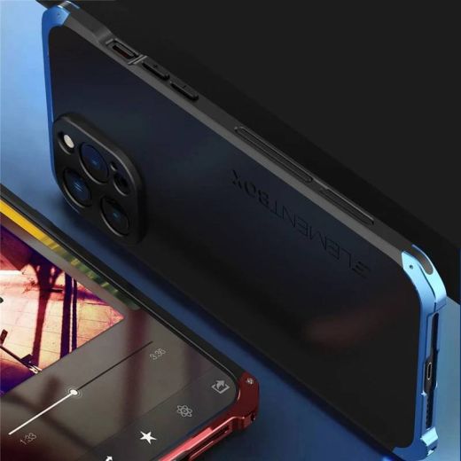 Противоударный чехол Exoticase ElementBox Metal Armor Full Black для iPhone 16 Pro