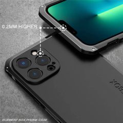 Противоударный чехол Exoticase ElementBox Metal Armor Full Black для iPhone 16 Pro