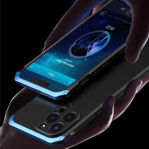 Противоударный чехол Exoticase ElementBox Metal Armor Full Black для iPhone 16 Pro
