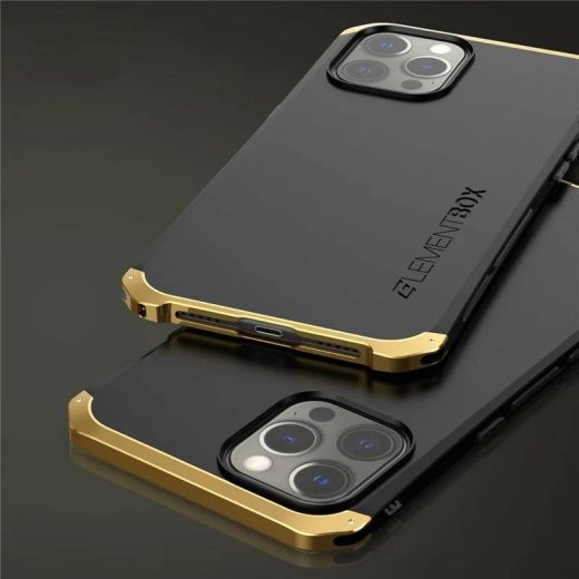Противоударный чехол Exoticase ElementBox Metal Armor Black Silver для iPhone 16 Pro