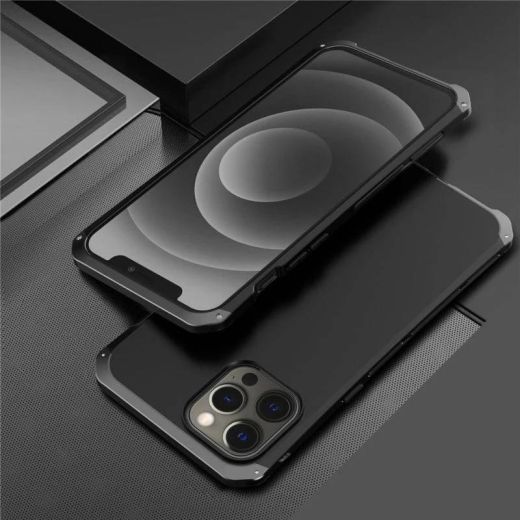 Противоударный чехол Exoticase ElementBox Metal Armor Full Black для iPhone 15 Pro Max