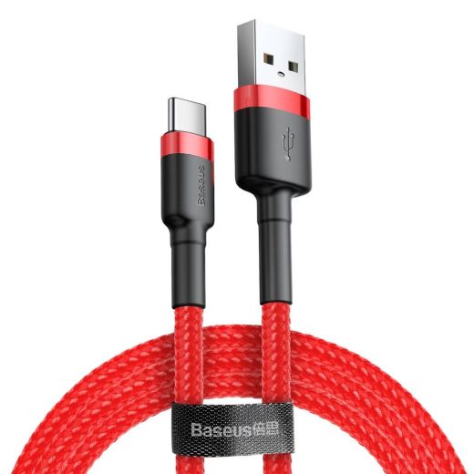 Кабель Baseus Cafule USB-A - Type-C 2A 3m Red (CATKLF-U01)