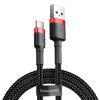 Кабель Baseus Cafule USB-A - Type-C 2A 3m Black/Red (CATKLF-U91)