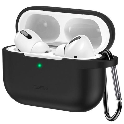 Защитный чехол ESR Case with Keychain Silicone Cover Black для AirPods Pro 2022