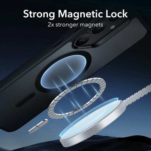 Протиударний чохол ESR Classic Hybrid Case (HaloLock) Clear Grey для Samsung Galaxy S25 Plus
