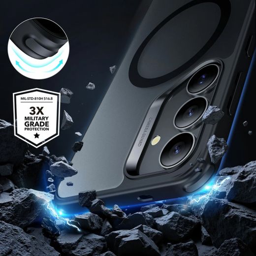 Противоударный чехол ESR Classic Hybrid Case (HaloLock) Frosted Black для Samsung Galaxy S25 Plus (1A81000302)