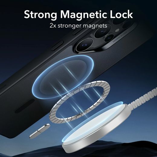 Протиударний чохол ESR Classic Hybrid Case (HaloLock) Frosted Black для Samsung Galaxy S25 Ultra (1A81100302)
