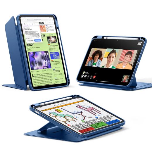 Чехол ESR Flip Magnetic Case with Pencil Holder Navy Blue для iPad 11'' (2025) | iPad 10.9 (2022)