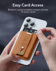 Магнитный кошелек для карт ESR HaloLock Magnetic Wallet Brown для iPhone