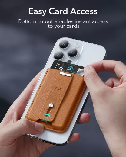 Магнітний гаманець для карт ESR HaloLock Magnetic Wallet Brown для iPhone
