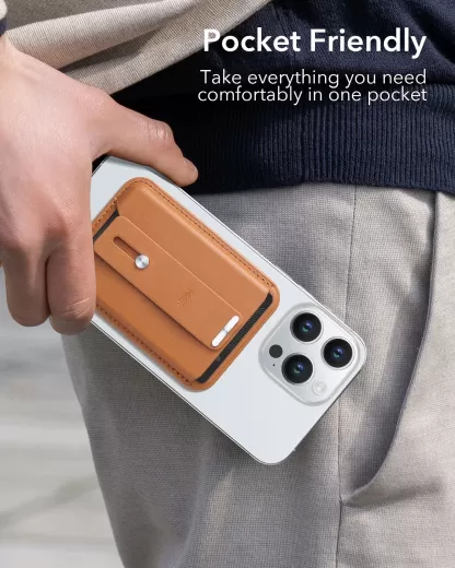 Магнітний гаманець для карт ESR HaloLock Magnetic Wallet Brown для iPhone