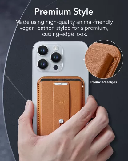 Магнітний гаманець для карт ESR HaloLock Magnetic Wallet Brown для iPhone