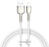 Кабель Baseus Cafule Series Metal Data Cable USB to Lightning 2.4A 2m White (CALJK-B02) Кабель Baseus Cafule Series Metal Data Cable USB to Lightning 2.4A 2m White (CALJK-B02)