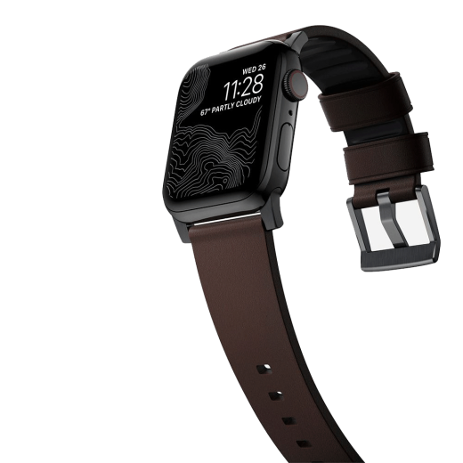Шкіряний ремінець Nomad Active Band Pro Classic Brown Leather / Black Hardware для Apple Watch 42mm | 41mm | 40mm