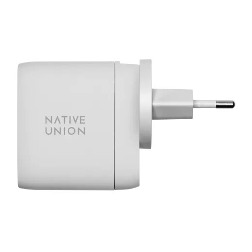 Мережевий зарядний пристрій Native Union Fast GaN Charger PD 67W Dual USB-C Port White (FAST-PD67-WHT-INT)