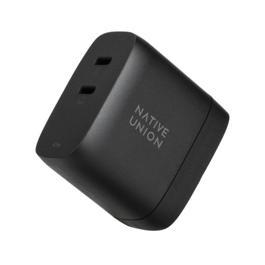 Мережевий зарядний пристрій Native Union Fast GaN Charger PD 67W Dual USB-C Port Black (FAST-PD67-BLK-INT)