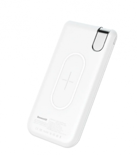 Повербанк Baseus Baseus Thin Version Wireless Charge Power Bank 10000 mAh White (PPALL-QY02)