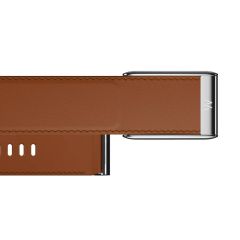 Шкіряний ремінець Whoop LeatherLuxe Band Straight Chestnut/Cream with Titanium (Size S) для WHOOP 5.0