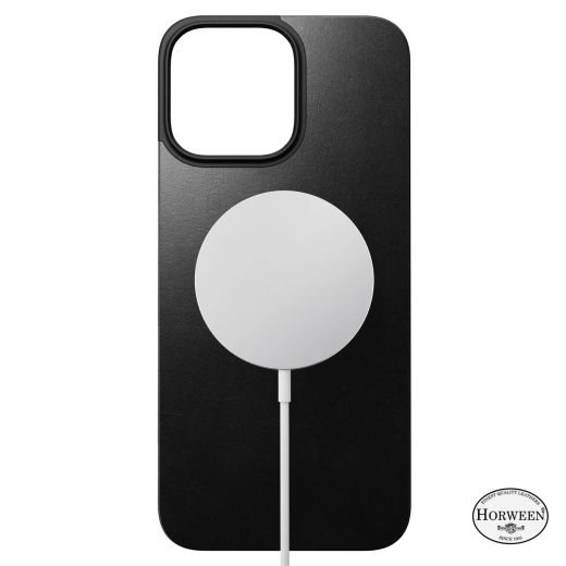 Кожаная магнитная накладка на заднюю панель Nomad Magnetic Leather Back Black для iPhone 16 Pro Max (NM01363385)