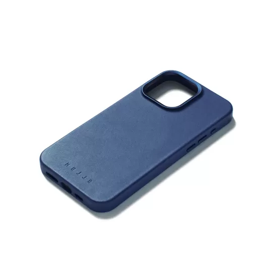 Шкіряний чохол Mujjo Full Leather Case Monaco Blue для iPhone 15 Pro