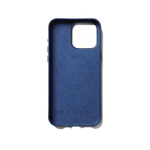 Шкіряний чохол Mujjo Full Leather Case Monaco Blue для iPhone 15 Pro