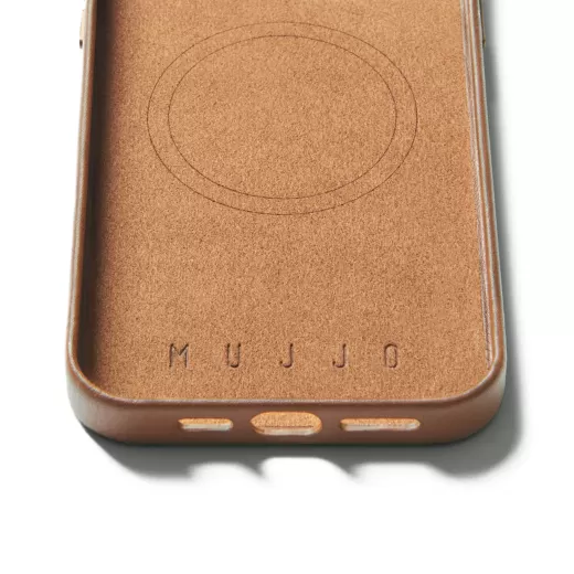 Кожаный чехол Mujjo Full Leather Case Dark Tan для iPhone 15 Pro Max