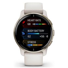 Смарт-часы Garmin Venu 2 Plus Light Gold with Ivory Band
