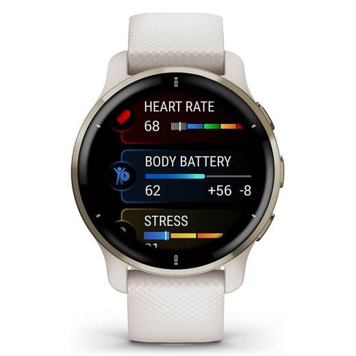 Смарт-часы Garmin Venu 2 Plus Light Gold with Ivory Band
