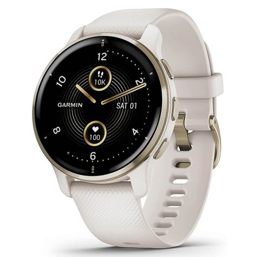 Смарт-часы Garmin Venu 2 Plus Light Gold with Ivory Band