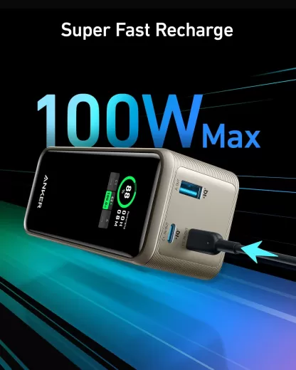 Повербанк Anker Prime 20,000mAh Power Bank (200W) Champagne