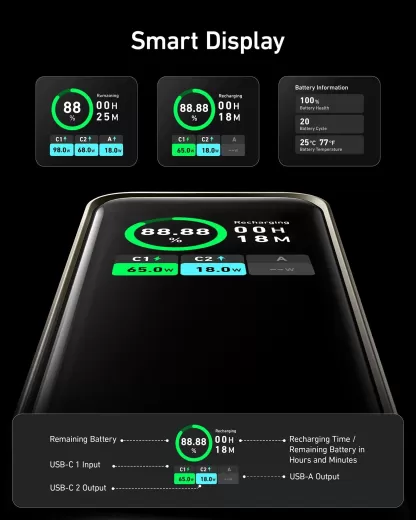 Повербанк Anker Prime 20,000mAh Power Bank (200W) Champagne
