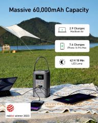 Повербанк с фонариком Anker 548 Power Bank (PowerCore Reserve 192Wh) Grey (A12940A2)