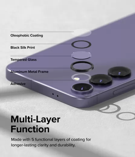 Защитное стекло для камеры Ringke Lens Protector | Camera Lens Frame Glass для Samsung S24