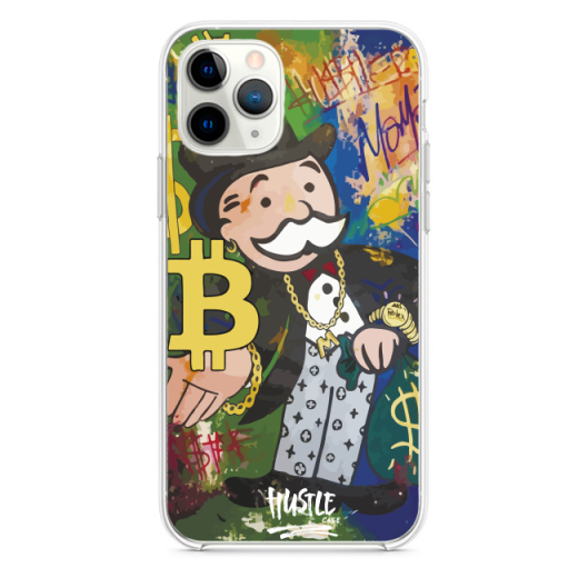 Прозрачный чехол Hustle Case Monopoly Bitcoin Clear для iPhone 13 Pro