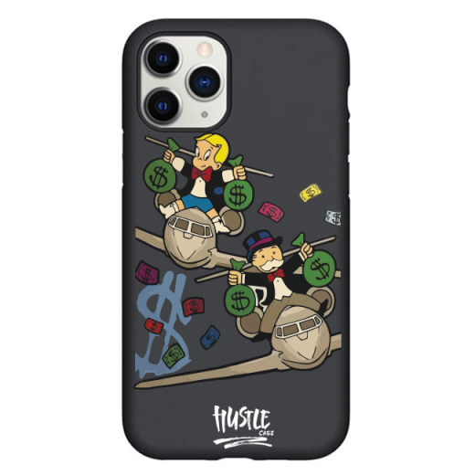 Чехол Hustle Case Monopoly Plane Black для iPhone 13 Pro