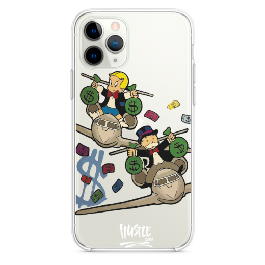 Прозрачный чехол Hustle Case Monopoly Plane Clear для iPhone 13 Pro