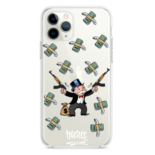 Прозрачный чехол Hustle Case Monopoly Kalash Clear для iPhone 13 Pro