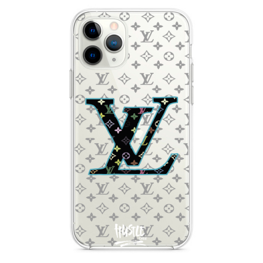 Прозорий чохол Hustle Case LV blue Clear для iPhone 13 Pro