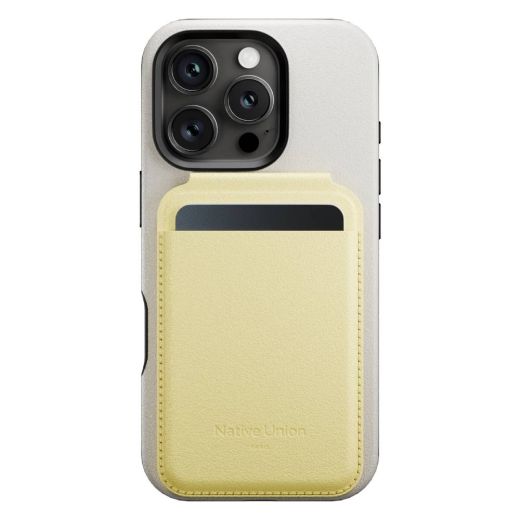 Кошелек для карточек с подставкой для телефона Native Union Active Wallet Stand Magnetic Lemon (ACT-LMO-WAL)