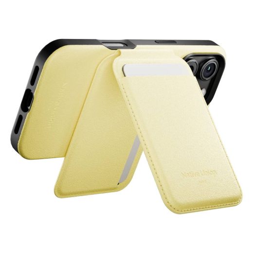 Кошелек для карточек с подставкой для телефона Native Union Active Wallet Stand Magnetic Lemon (ACT-LMO-WAL)