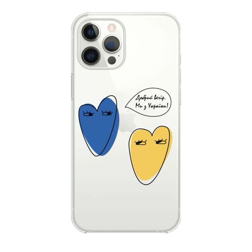 Чехол Oriental Case Hearts by Stepanova Clear для iPhone 13 Pro