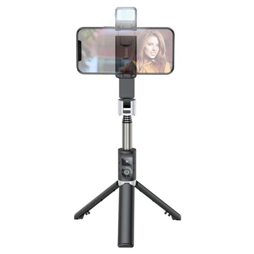 Настольная подставка для стримов Hoco K16 Aluminum Alloy Fill Light Live Broadcast Black