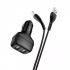 Автомобильное зарядное устройство Hoco Z36 Leader + Cable (Lightning) 2.4A 2USB Black