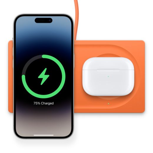 Беспроводная зарядка Belkin BoostCharge Pro 2 в 1 Wireless Charging Pad with MagSafe 15W Orange