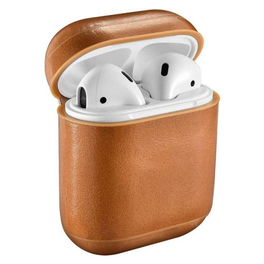 Чехол iCarer Vintage Leather Series Khaki для AirPods