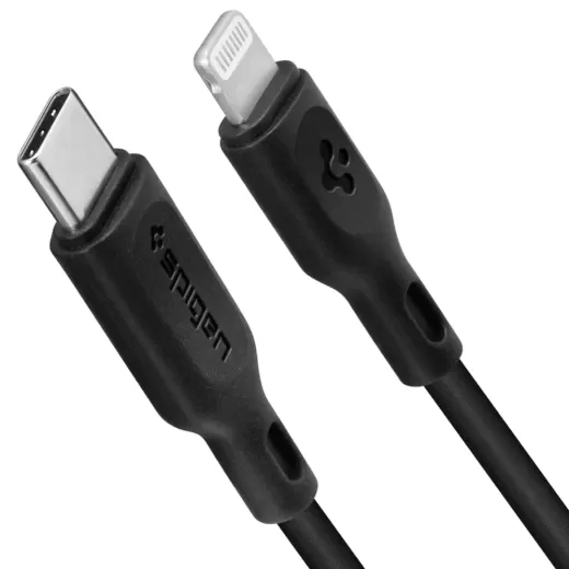 Кабель Spigen DuraSync™ USB-C to Lightning Cable 2 Pack 1 метр Black (000CA27022)